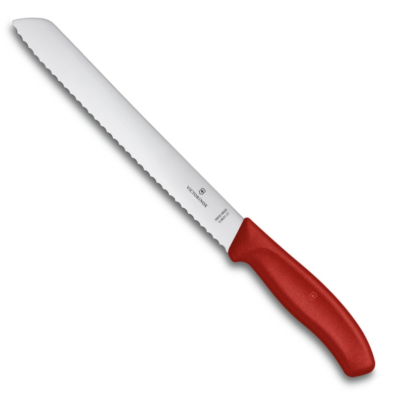 Купить нож для хлеба VICTORINOX SwissClassic, с волнистой заточкой, красный, в блистере, 21 см 6.8631.21B в интернет-магазине ОНЛАЙН ТРЕЙД.РУ