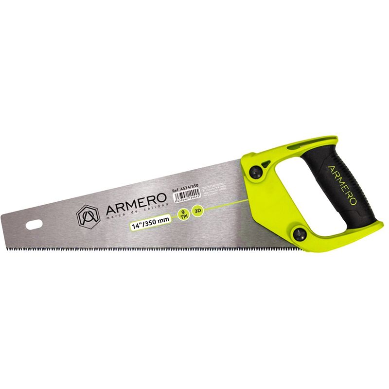 Ножовка по дереву ARMERO A534/350, 350мм, 3d, средний зуб — купить в интернет-магазине ОНЛАЙН ТРЕЙД.РУ