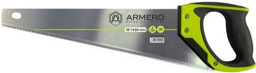 Ножовка по дереву Armero A531/450, 450мм, 3d, крупный зуб — купить в интернет-магазине ОНЛАЙН ТРЕЙД.РУ