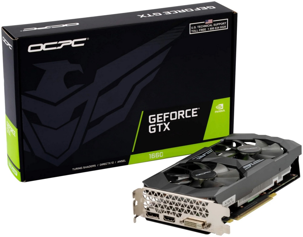 Купить Видеокарта OCPC GeForce GTX 1660 DUAL 6G OCVN1660G6D5 в интернет ...