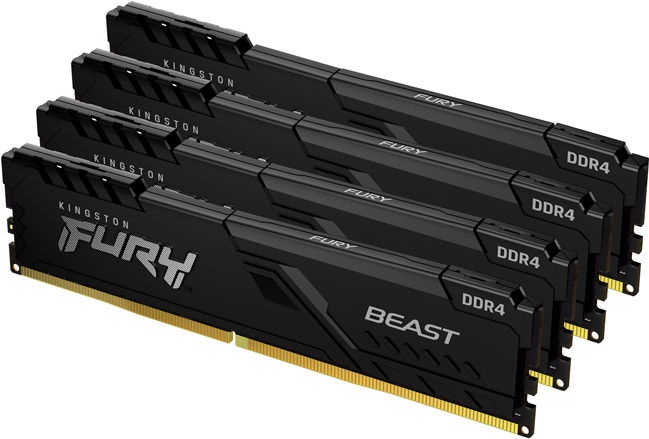 Оперативная память Kingston DDR4 128Gb (4x32Gb) 2666 MHz pc-21300 FURY Beast Black (KF426C16BBK4/128)- купить по выгодной цене в интернет-магазине ОНЛАЙН ТРЕЙД.РУ Саратов