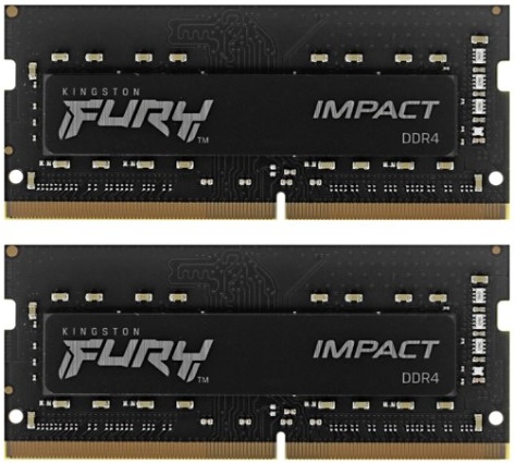 Оперативная память Kingston SO-DIMM DDR4 32Gb (2X16Gb) 3200MHz pc-25600 FURY Impact Black (KF432S20IBK2/32)- купить по выгодной цене в интернет-магазине ОНЛАЙН ТРЕЙД.РУ Тюмень