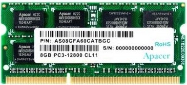 Оперативная память SO-DIMM DDR3 Apacer 8Gb 1600MHz pc-12800 CL11 512x8 DS.08G2K.KAM — купить по низкой цене в интернет-магазине ОНЛАЙН ТРЕЙД.РУ