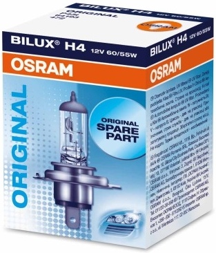 Lámpara H4 Osram Original 12v 60/55w Uv Auto Bilux Nolin