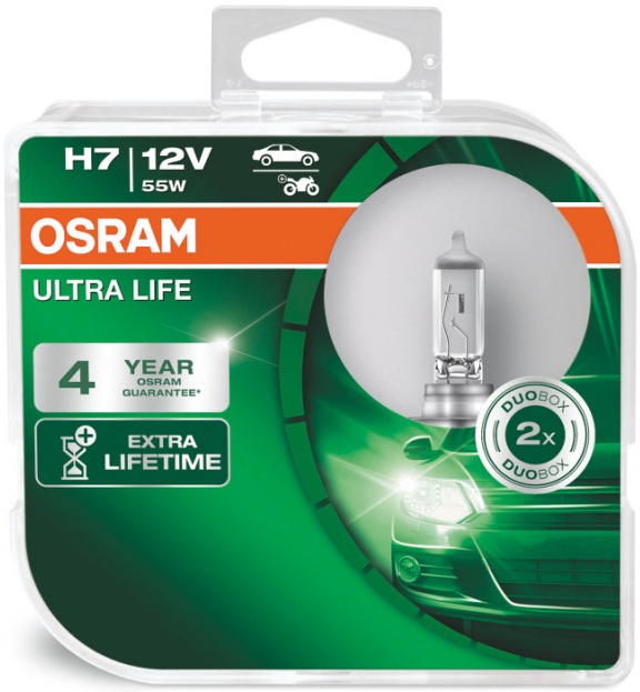 Лампа галогенная OSRAM H7 Ultra Life 12V 55W, 2шт., 64210ULT- HCB 64210ULT-HCB - купить по выгодной цене в интернет-магазине ОНЛАЙН ТРЕЙД.РУ Санкт-Петербург