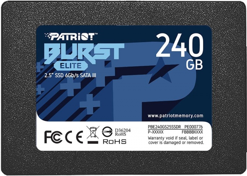 SSD диск PATRIOT 2.5 Burst Elite 240 Гб SATA III NAND 3D PBE240GS25SSDR- купить по выгодной цене в интернет-магазине ОНЛАЙН ТРЕЙД.РУ Брянск