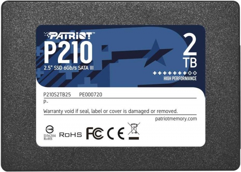 SSD диск PATRIOT 2.5 P210 2.0 Тб SATA III NAND 3D P210S2TB25- купить по выгодной цене в интернет-магазине ОНЛАЙН ТРЕЙД.РУ Санкт-Петербург
