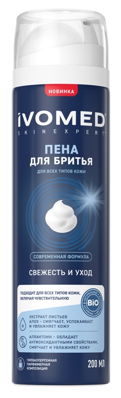 Пена для бритья IVOMED MEN Свежесть и уход, 200 мл. 4607152731118 ...
