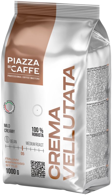 Кофе в зернах Piazza Del Caffe Crema Vellutata, 1 кг, промышленная ...