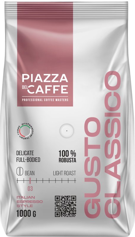 Кофе в зернах Piazza Del Caffe Gusto Classico, 1 кг, промышленная упаковка ОТ1774-06 — купить по низкой цене в интернет-магазине ОНЛАЙН ТРЕЙД.РУ