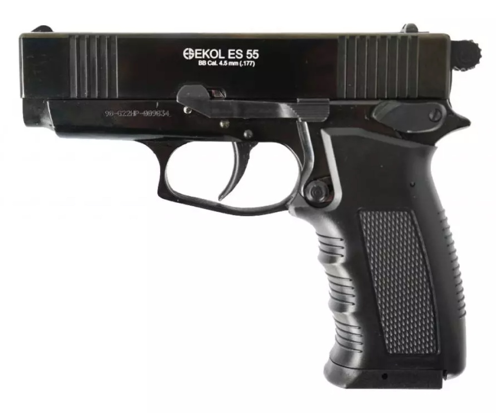 Пистолет пневматический EKOL ES 55 Black калибр 4.5 мм, 3 Дж, (металл) — купить в интернет-магазине ОНЛАЙН ТРЕЙД.РУ