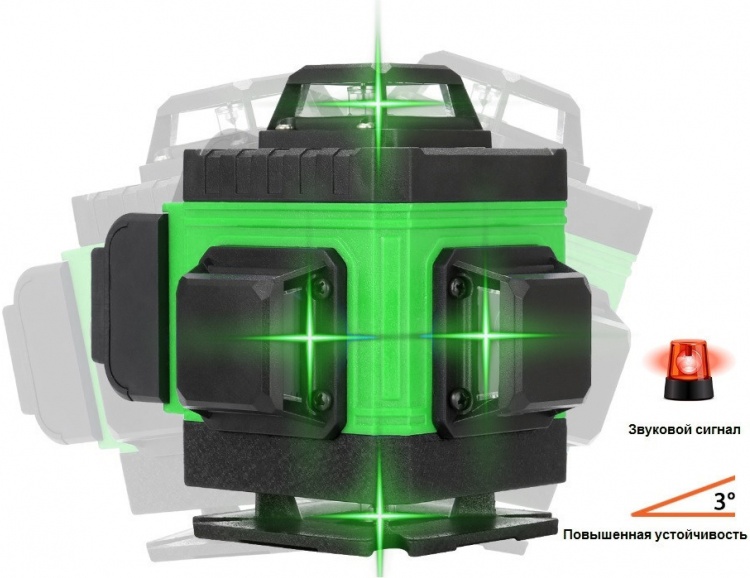 Построитель лазерных плоскостей ZITREK LL16-GL-Cube самовыравнивающийся ...