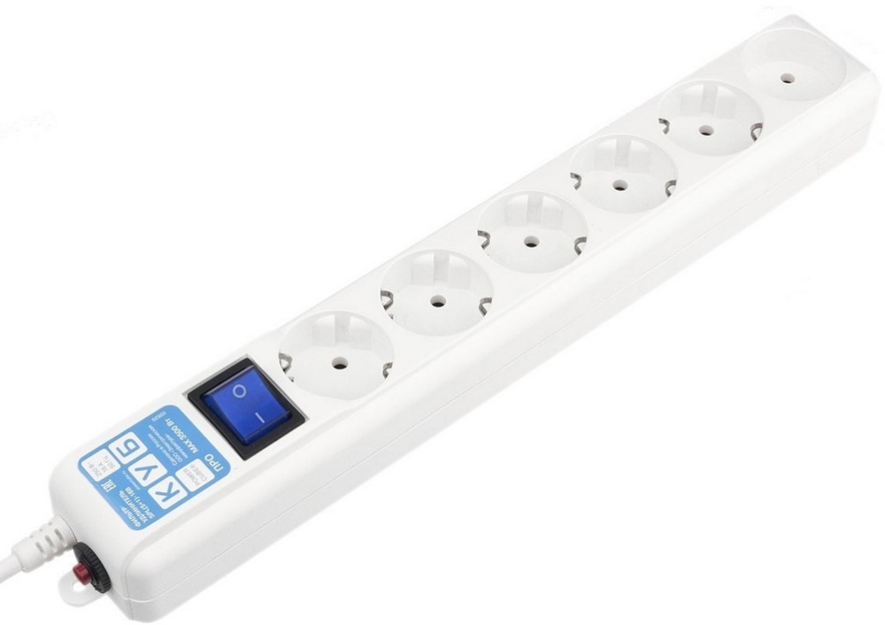 POWER CUBE Сетевой фильтр PowerCube PRO 3м 6 розеток 16А (белый) SPL6 ...