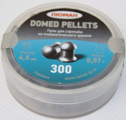 Пули пневматические ЛЮМАН Domed pellets, 0,57 г. 4,5 мм. (300 шт.) — купить в интернет-магазине ОНЛАЙН ТРЕЙД.РУ