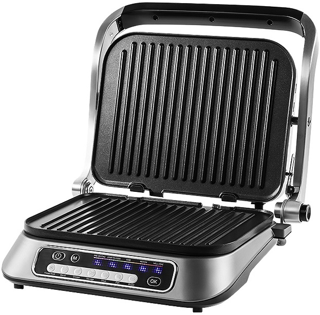 Электрогриль RED SOLUTION SteakPRO RGM-M805, серый/металл RS RGM-M805 - низкая цена, доставка или самовывоз по Нижнему Новгороду. Электрогриль Рэд Солюшн SteakPRO RGM-M805, серый/металл купить в интернет магазине ОНЛАЙН ТРЕЙД.РУ