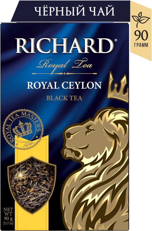 Чай черный крупнолистовой RICHARD (Ричард) Royal Ceylon 90 г ...