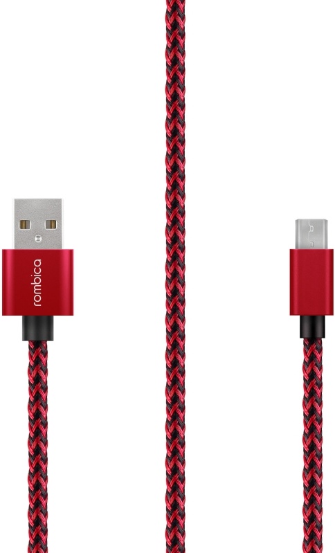 Кабель Rombica Digital AB-04 Red, USB - micro USB, текстиль, 2м, красный CB-AB04R — купить в интернет-магазине ОНЛАЙН ТРЕЙД.РУ