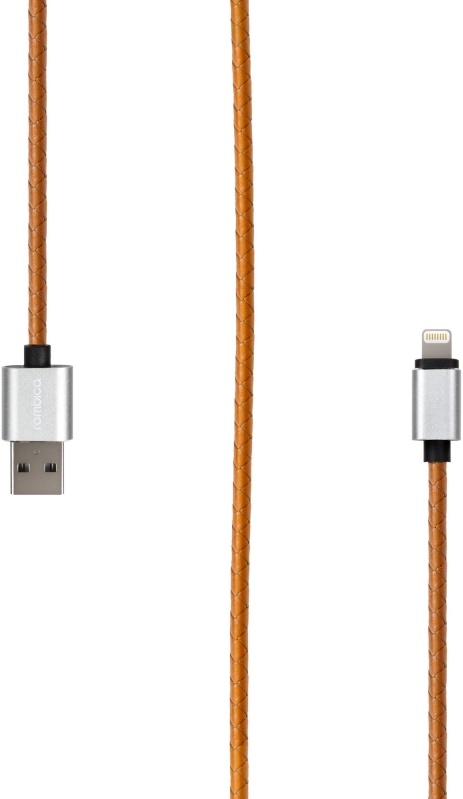 Кабель Rombica Digital IL-03, USB - Apple Lightning, MFI (лицензия Apple), оплетка под кожу, 1м, охра CB-IL03 - купить по выгодной цене в интернет-магазине ОНЛАЙН ТРЕЙД.РУ Липецк