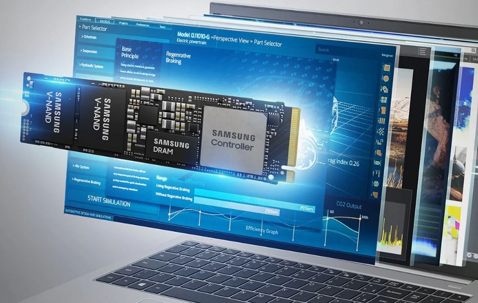SSD диск SAMSUNG M.2 PM9A1 1Tb PCIe 4.0 x4 NVMe 3D NAND TLC ...