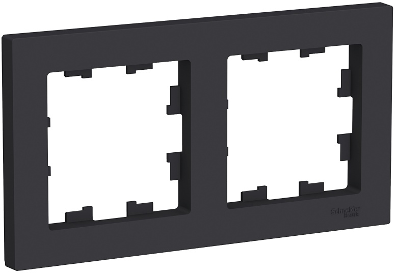 Рамка SCHNEIDER ELECTRIC ATLASDESIGN, КАРБОН 2-постовая, ATN001002 — купить по низкой цене в интернет-магазине ОНЛАЙН ТРЕЙД.РУ