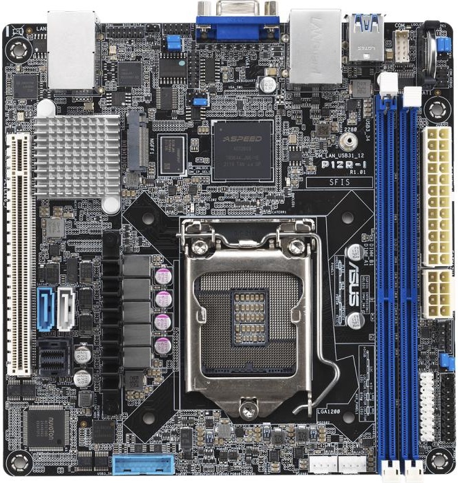 Серверная материнская плата ASUS P12R-I (LGA1200, Mini-ITX) 90SB0A70-M0UAY0 — купить по низкой цене в интернет-магазине ОНЛАЙН ТРЕЙД.РУ