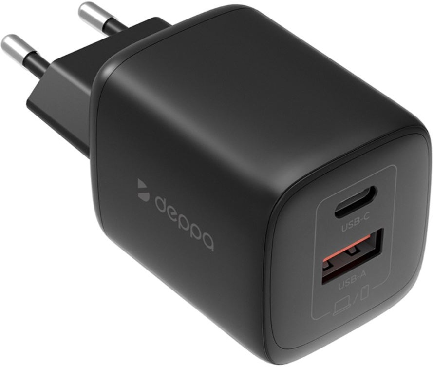 Сетевое зарядное устройство Deppa 45Вт, USB-C + USB-A, PD 3.0, QC 4.0 ...