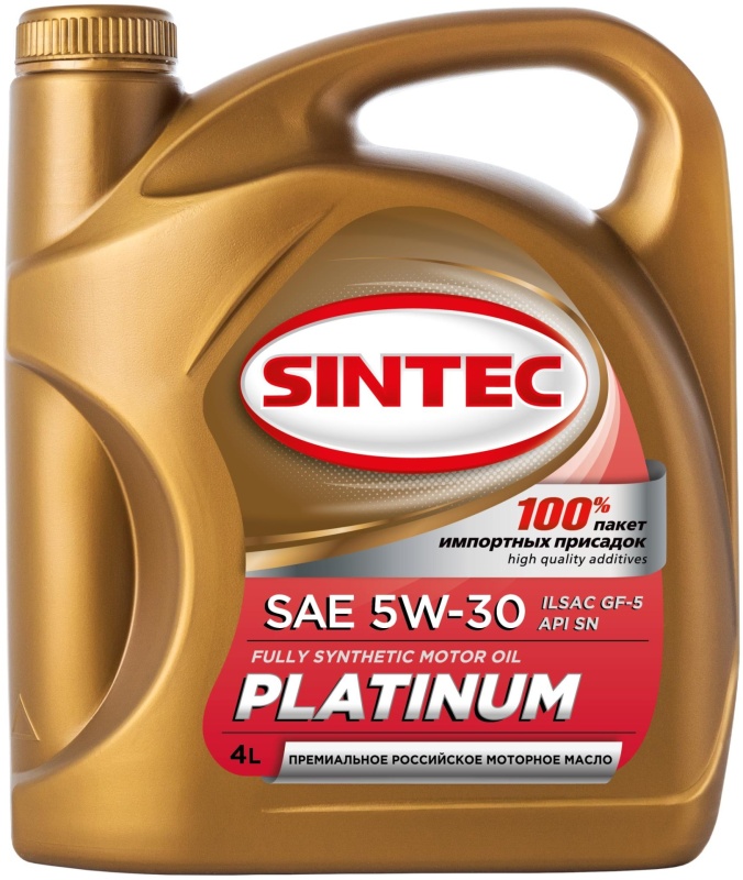 Моторное масло SINTEC Platinum SAE 5W-30 синтетическое 4 л — купить в интернет-магазине ОНЛАЙН ТРЕЙД.РУ