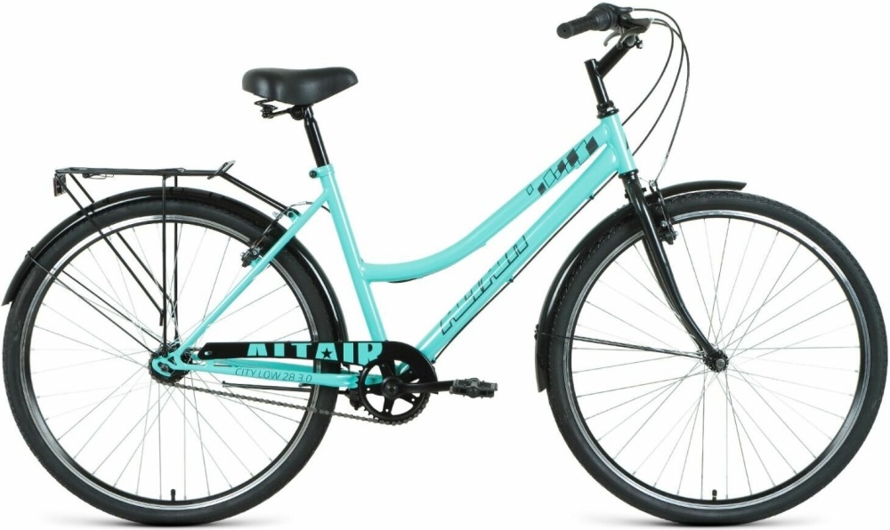 Городской велосипед ALTAIR CITY 28 LOW 3.0 (28 3 ск. рост. 19) 2022, мятный/черный, RBK22AL28030 - купить в интернет-магазине ОНЛАЙН ТРЕЙД.РУ