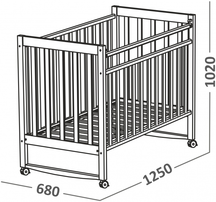 Детская кровать с маятником размеры