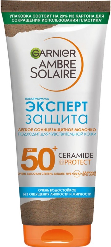 Солнцезащитное молочко GARNIER Ambre Solaire SPF50, 175 мл ...