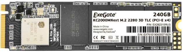 SSD диск ExeGate M.2 2280 240Гб PCIe 3.0 x4 (EX282315RUS)- купить по выгодной цене в интернет-магазине ОНЛАЙН ТРЕЙД.РУ Тула