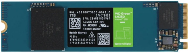SSD диск Western Digital Green SN350 M.2 2280 1.0 Tb PCIe Gen3 x4 NVMe QLC (WDS100T3G0C) — купить в интернет-магазине ОНЛАЙН ТРЕЙД.РУ