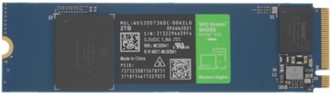 SSD диск Western Digital Green SN350 M.2 2280 2.0 Tb PCIe Gen3 x4 NVMe QLC (WDS200T3G0C)- купить по выгодной цене в интернет-магазине ОНЛАЙН ТРЕЙД.РУ Орёл