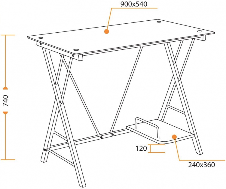 Стол компьютерный tetchair gd 01