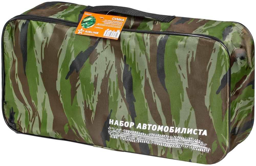 Сумка для набора автомобилиста с шелкографией (47*13*23см), камуфляж зеленый камыш