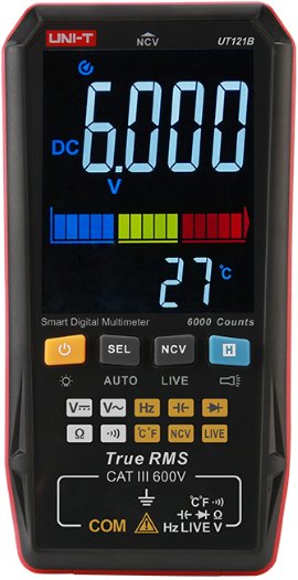 Супертонкий мультиметр UNI-T UT121B с большим экраном 095190 UNI-T - низкая цена, доставка или самовывоз по Калуге. Супертонкий мультиметр Юнит-т UT121B с большим экраном купить в интернет магазине ОНЛАЙН ТРЕЙД.РУ