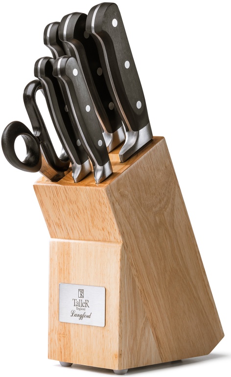 Набор кухонных ножей с ножницами TalleR TR-22009 Лэнгфорд на подставке, 7 предметов- купить по выгодной цене в интернет-магазине ОНЛАЙН ТРЕЙД.РУ Санкт-Петербург