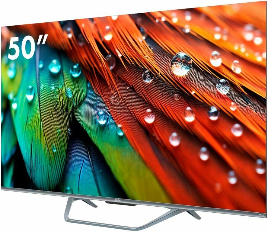 Телевизор Haier 50 Smart TV S4, QLED, 4K Ultra HD, серебристый ...