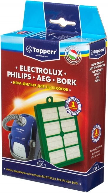 Фильтр Hepa TOPPERR FEX 1 для Electrolux, PHILIPS — купить в интернет-магазине ОНЛАЙН ТРЕЙД.РУ