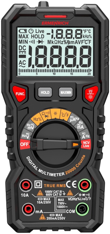 Мультиметр цифровой Ermenrich Zing TC32 82989_ermenrich — купить по низкой цене в интернет-магазине ОНЛАЙН ТРЕЙД.РУ