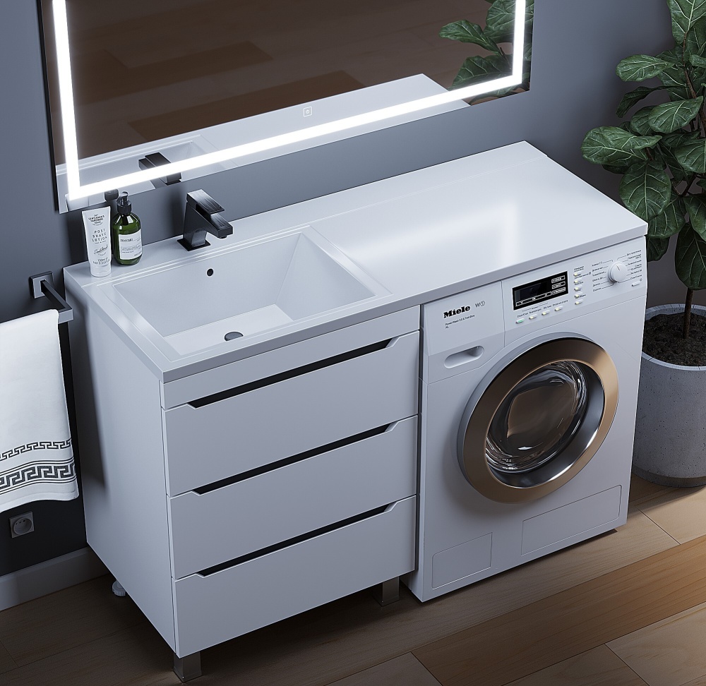 Тумба под стиральную машину напольная Uperwood Tanos 58х47,5х76,5 см ...