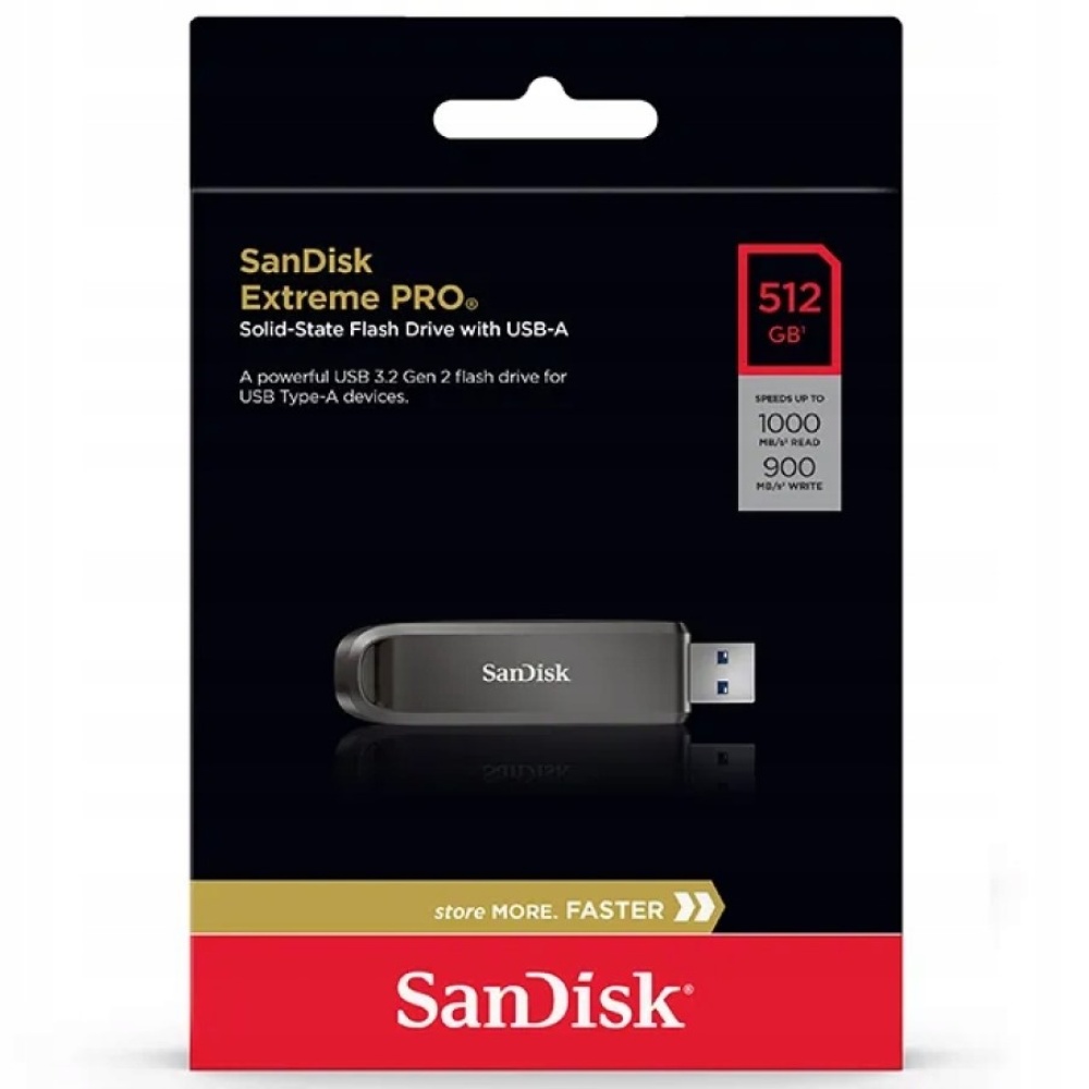 USB флешка 512Gb Sandisk Extreme Pro USB 3.2 Gen 2 (1000/900 Mb/s