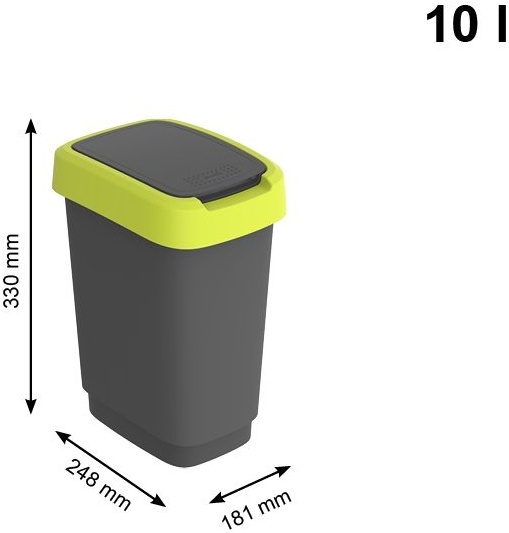 Ведро мусорное Rotho Swing bin с крышкой 10 л (1754305070) - купить по низкой це
