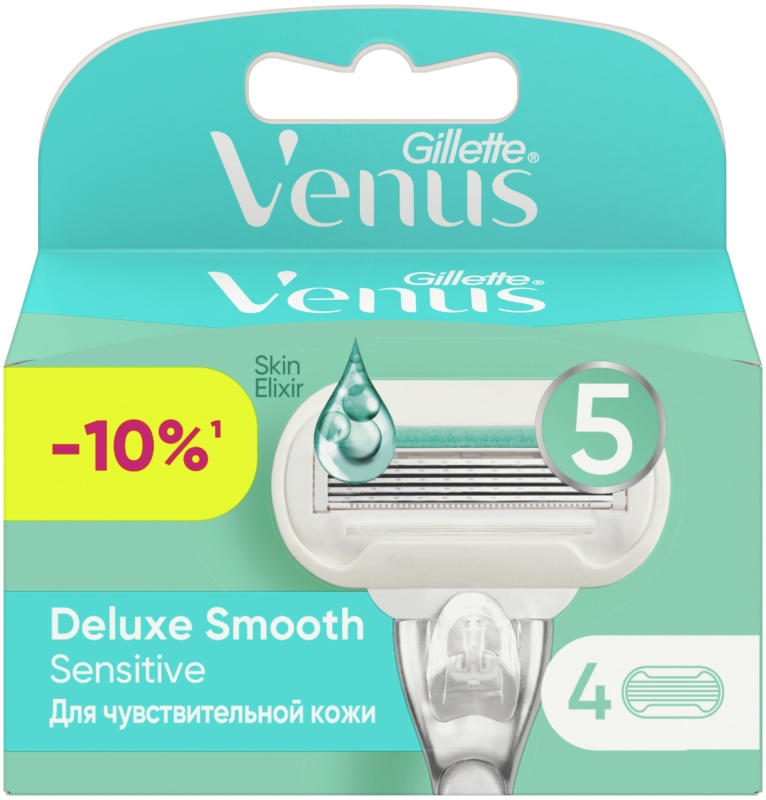 Сменные кассеты для бритья VENUS Sensitive Extra Smooth, 4 шт — купить ...