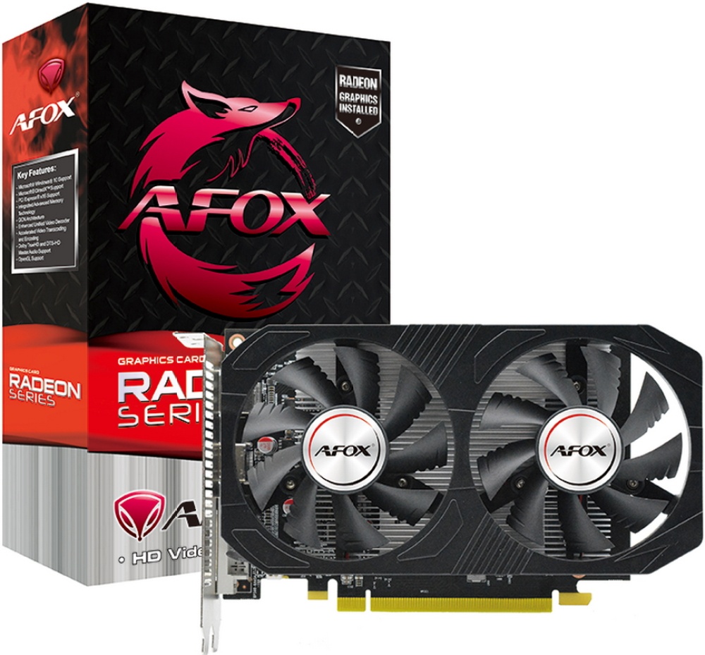 Видеокарта AFOX Radeon RX 550 Dual Fan 8G AFRX550-8192D5H4-V6 - низкая цена, доставка или самовывоз по Екатеринбургу. Видеокарта Афокс Radeon RX 550 Dual Fan 8G купить в интернет магазине ОНЛАЙН ТРЕЙД.РУ