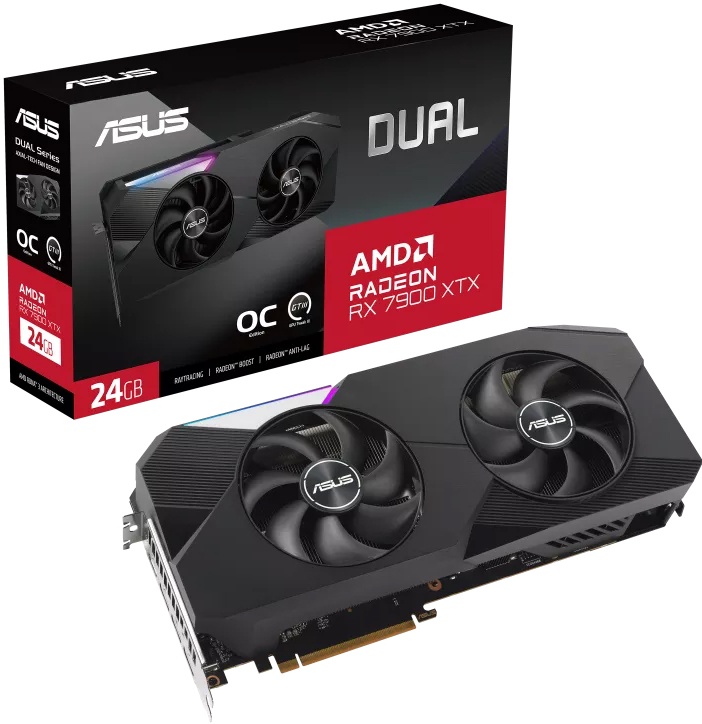 Видеокарта Asus Radeon RX 7900 XTX DUAL OC 24G — купить в интернет-магазине ОНЛАЙН ТРЕЙД.РУ