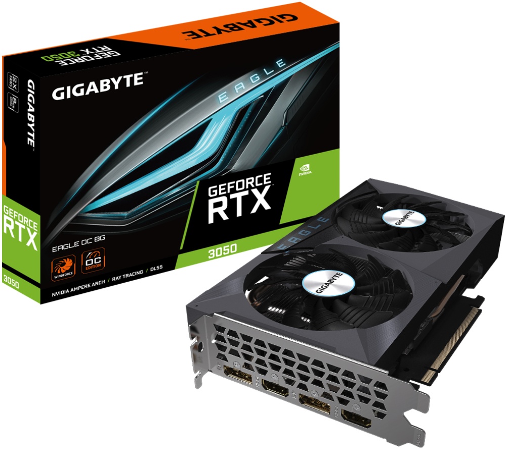 Видеокарта GIGABYTE GeForce RTX 3050 EAGLE OC 8G GV-N3050EAGLE OC-8GD —  купить в интернет-магазине ОНЛАЙН ТРЕЙД.РУ