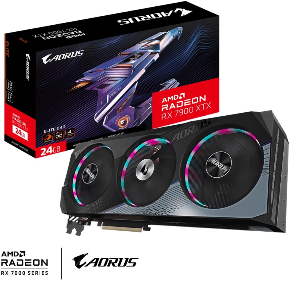 Видеокарта GIGABYTE Radeon RX 7900 XTX ELITE 24G GV-R79XTXAORUS E-24GD — купить по низкой цене в интернет-магазине ОНЛАЙН ТРЕЙД.РУ