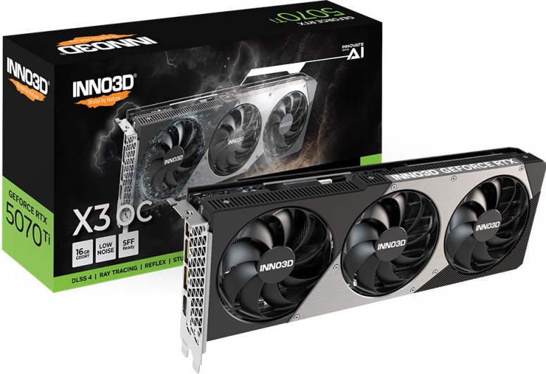 Видеокарта INNO3D GeForce RTX 5070 Ti X3 OC 16G N507T3-16D7X-176068N — купить по низкой цене в интернет-магазине ОНЛАЙН ТРЕЙД.РУ