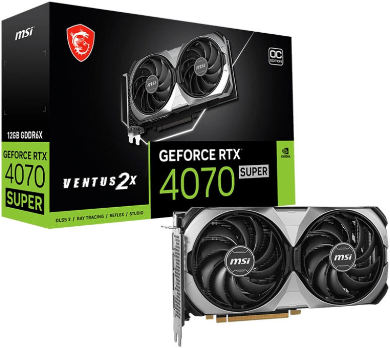 Видеокарта MSI GeForce RTX 4070 SUPER VENTUS 2X OC 12G RTX 4070 SUPER ...
